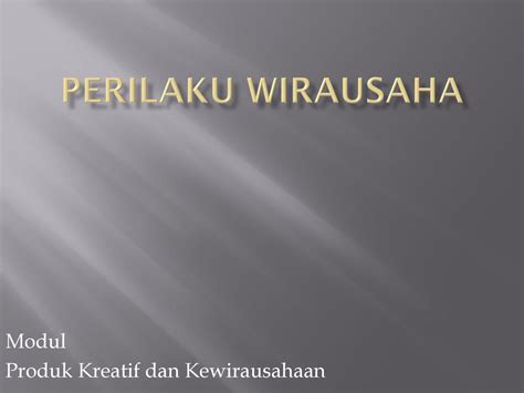 Modul Produk Kreatif dan Kewirausahaan - ppt download