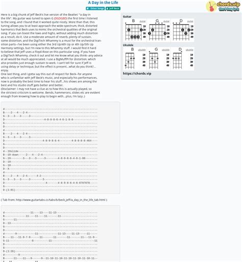 Chord: A Day in the Life - tab, song lyric, sheet, guitar, ukulele | chords.vip