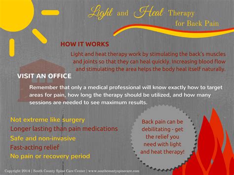 Light and Heat Therapy for Back Pain - South County Spine Care Center