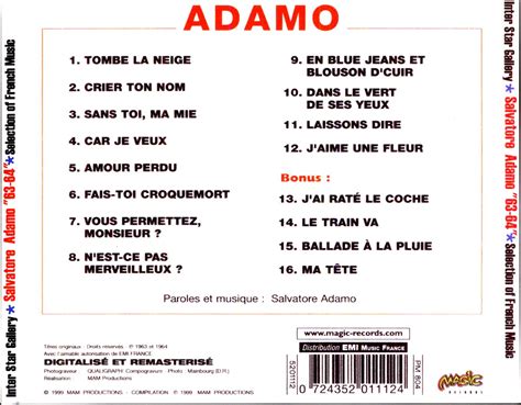 My music new: Salvatore Adamo - Tombe la neige Vol. 1