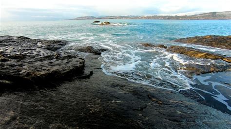 Nature sound of ocean waves washing up on the shore