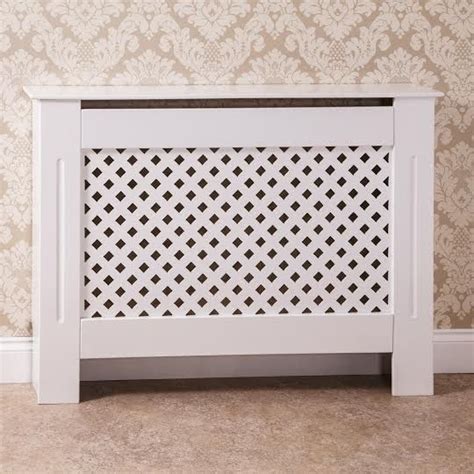 Radiator Cover Small - White Diamond Style | Radiator cover, White ...