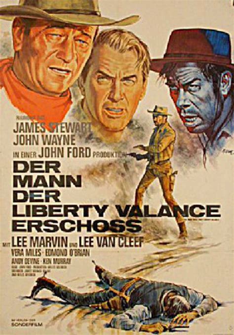 The Man Who Shot Liberty Valance R1960s German A1 Poster - Posteritati Movie Poster Gallery