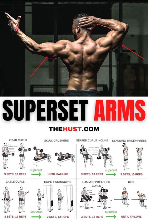 Superset arms workout plan 💪 | Bicep and tricep workout, Ripped workout, Get ripped workout