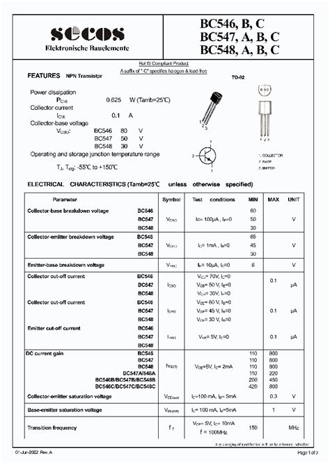 BC547_4457312.PDF Datasheet Download --- IC-ON-LINE