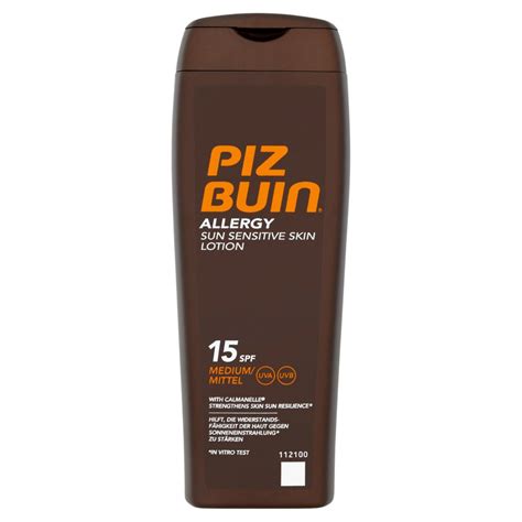 Piz Buin Allergy Sun Sensitive Skin Lotion 15 SPF Medium-Natures Best ...