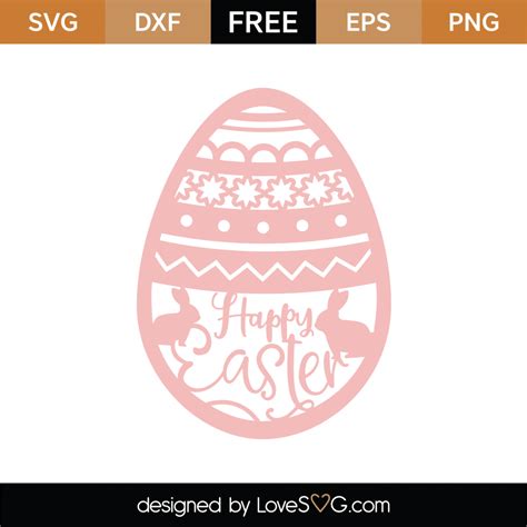 Free Happy Easter Egg SVG Cut File - Lovesvg.com