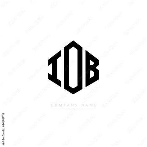 IOB letter logo design with polygon shape. IOB polygon logo monogram. IOB cube logo design. IOB ...