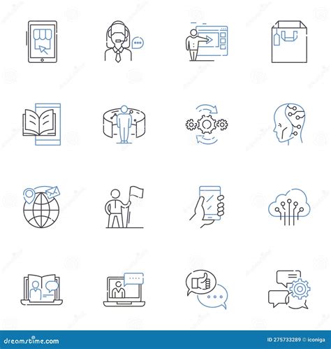 Statistical Analysis Line Icons Collection. Probability, Regression ...