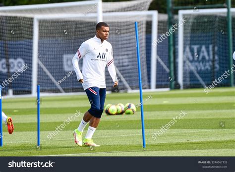 Kylian Mbappe Psg During Training Session Stock Photo 2240567735 ...