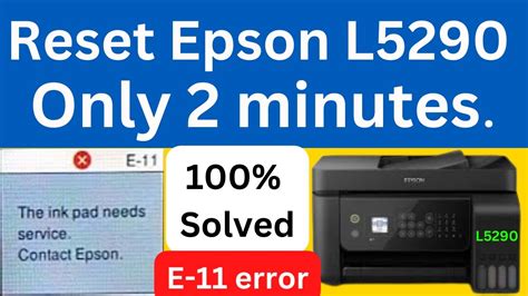 Epson L5290 adjustment program || Epson L5290 ink pad needs service ...