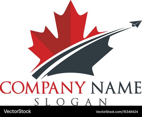 Canada travel logo design Royalty Free Vector Image