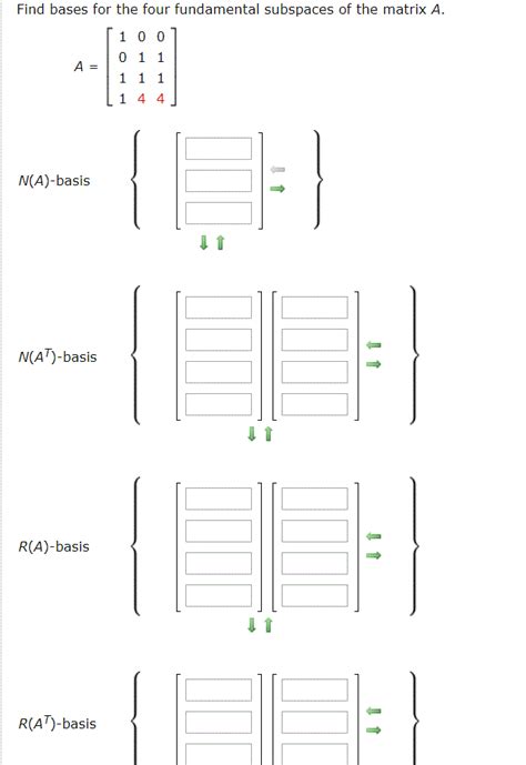 Solved Find bases for the four fundamental subspaces of the | Chegg.com