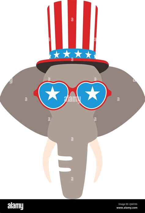 Republican Elephant cartoon Vector illustration Stock Vector Image ...