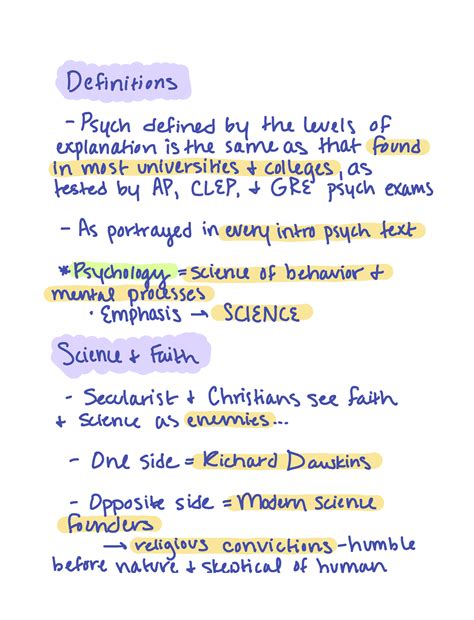 Levels of a Explanation View - Definitions Psych defined by the levels ...