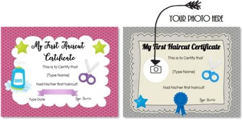 FREE Baby's First Haircut Certificate | Editable and Printable