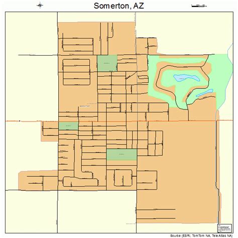 Somerton Arizona Street Map 0468080