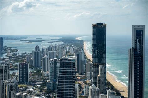 Gold Coast Skyline and Beach Editorial Stock Image - Image of aerial, blue: 276653074