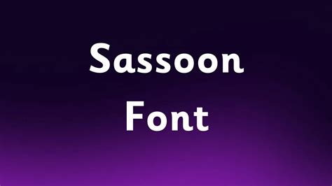 Sassoon Font Free Download