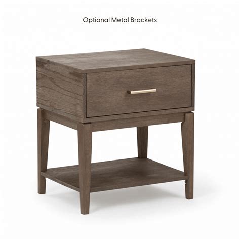 Contemporary Nightstand with Drawer Bedside Table, Small Modern Side ...