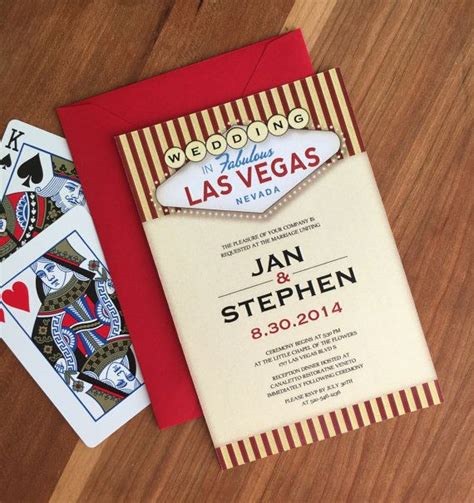 Vegas Themed Wedding Invitation Suite | Etsy | Vegas themed wedding ...