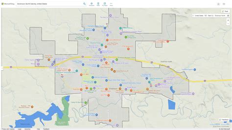 Dickinson, North Dakota Map