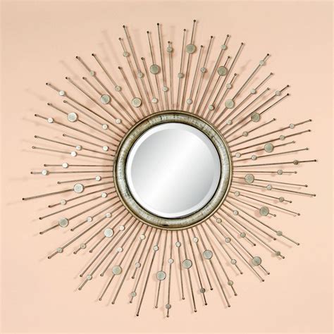 Antique Silver Starburst Decorative Mirror - 50 diam. in. - About ...