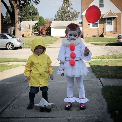 Children’s IT Halloween costume. Georgie and Pennywise the Dancing Clown. Kids scary costumes ...