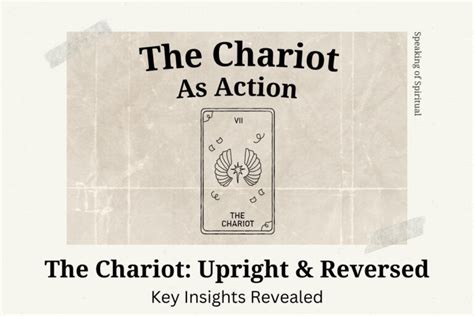 The Chariot as Action: Upright & Reversed – Speaking of Spiritual