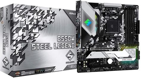 ASRock B550M Steel Legend Supports 3rd Gen AMD AM4 Ryzen™ / Future AMD Ryzen™ Processors ...