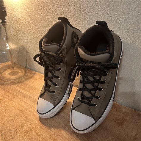 Converse Men's Grey Trainers | Depop