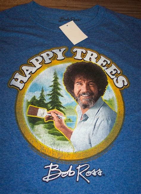 BOB ROSS Happy Trees LONG SLEEVE T-Shirt MENS 2XL XXL 1980's NEW w/ TAG - T-Shirts