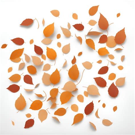 Premium AI Image | Photo of a pile of leaves on a clean white background