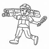 Premium Vector  Construction plumber With pipes Isolated coloring sketch template