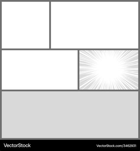 Comics pop art style blank layout template Vector Image