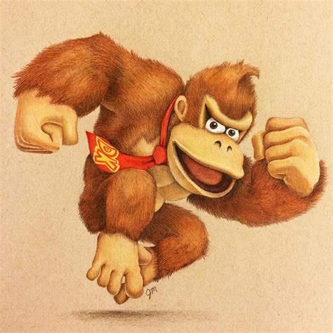 Donkey Kong (Drawing by JuliannaMaston @Instagram) #DonkeyKong Color Pencil Drawing, Pencil ...