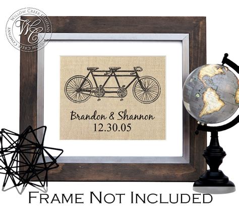 Tandem Bicycle Wedding Print Two Seater Bike Antique - Etsy