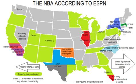 Map: The NBA As Seen By ESPN | The Sports Geeks