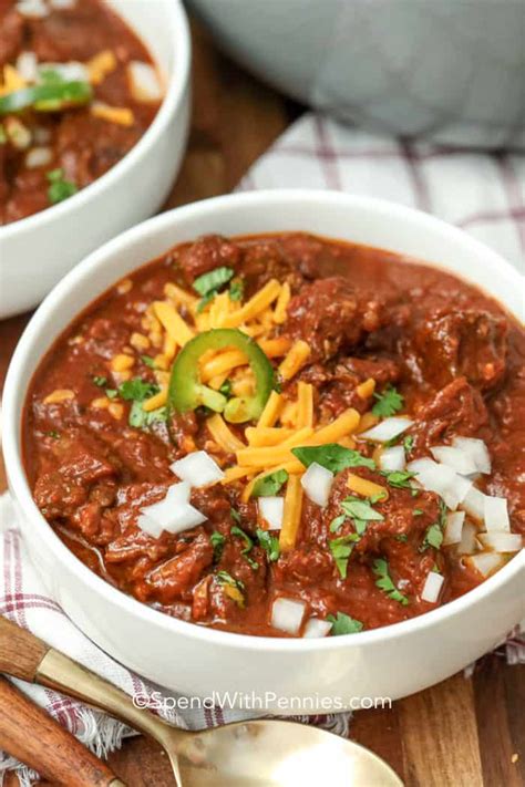 Texas Chili {Perfect for a Crowd} - Spend With Pennies