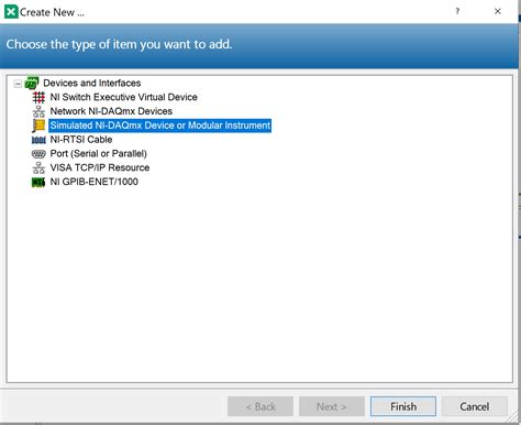 Create a Project in FlexLogger Using Simulated NI-DAQmx Devices in NI MAX - NI