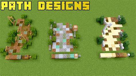 Cool Minecraft Path Designs - Printable Form, Templates and Letter