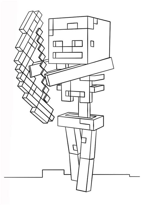 Minecraft Skeleton Coloring Pages & coloring book. 6000+ coloring pages.