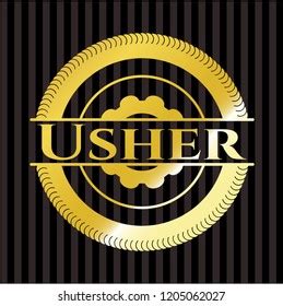 Usher Gold Shiny Badge Stock Vector (Royalty Free) 1205062027 | Shutterstock