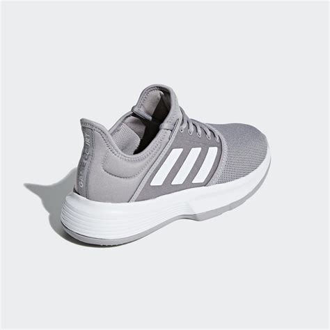 Adidas Womens GameCourt Tennis Shoes - Grey - Tennisnuts.com