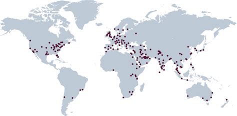 Qatar Airways Destinations Map - California southern Map