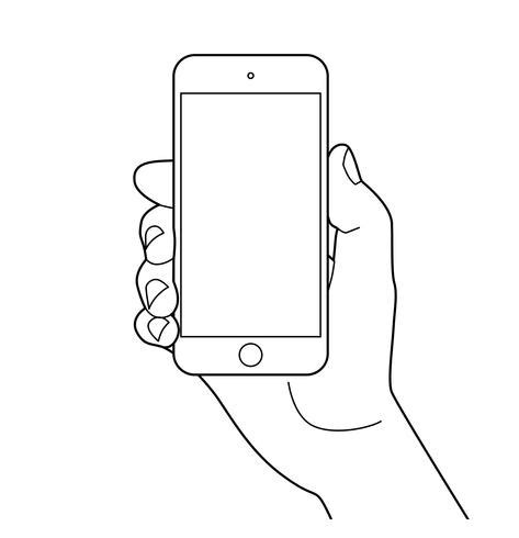 Hand holding smartphone. 608456 Vector Art at Vecteezy