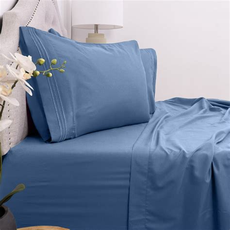 1800 Thread Count 4 Piece Deep Pocket Queen Bed Sheet Set - Walmart.com ...