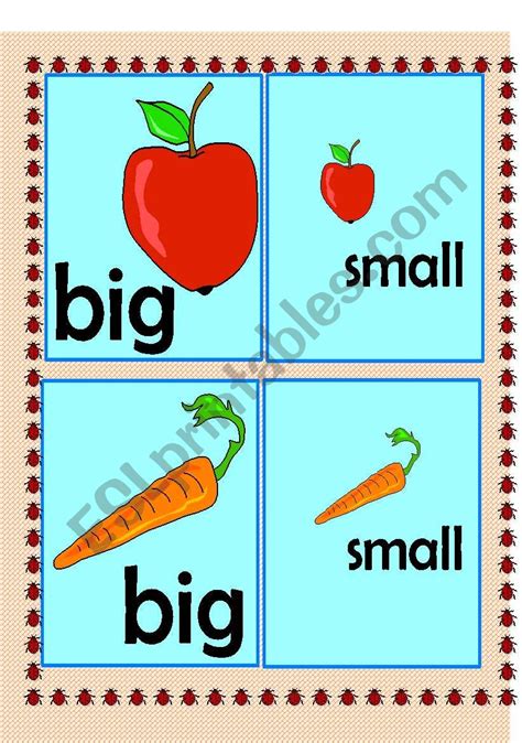 English worksheets: Big and small Flashcard