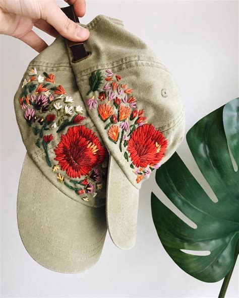 Embroidered Hats Adorned in Beautiful Blooms by Lexi Mire