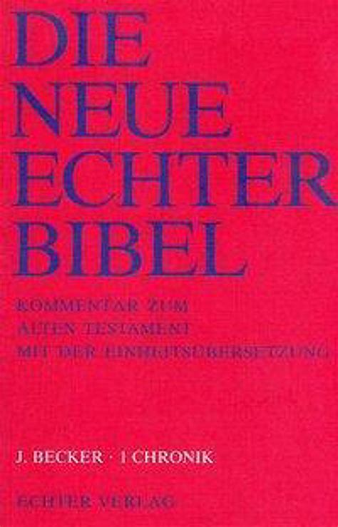 Die Neue Echter-Bibel. Altes Testament. 1. Chronik Buch versandkostenfrei